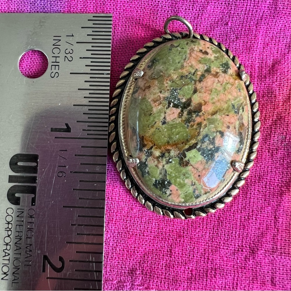 Unakite Large Pendant - Picture 3 of 5